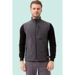 Softshell Erkek Yelek Kışlık Iş Güvenliği Salina Günlük Kullanıma Uygun Konforlu Kesim Fermuarlı - Füme - XL
