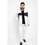 Softshell Polarlı Geçirmez Ikili Takım Pantolon ve Mont Su ve Rüzgar Geçirmez Kışlık Unisex Takım - XL - Beyaz