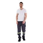 Softshell Su Kaydırıcı Rüzgar Geçirmez Reflektörlü Pantolon 5 Cepli GRİ-2XL