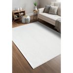 Softy Beyaz Yıkanabilir Kaymaz Taban Bambu Yumuşak Dokulu Kesme Halı Mutfak Koridor Salon Halısı - 100 x 350 cm