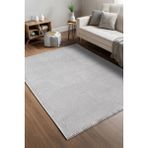 Softy Gri Yıkanabilir Kaymaz Taban Bambu Yumuşak Dokulu Peluş Kesme Halı Mutfak Koridor Salon Halısı - 200 x 250 cm
