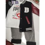 Sofun Erkek Çocuk 3 Lü Kot Pantolon Tişört Spor Ceket Takım - 7 Yaş - Bordo