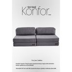 Sofya İkili Koltuk Düz Kol| Oyun Koltuğu | Sünger Koltuk | Sinema Koltuğu. 90x190 CM (Antrasit)