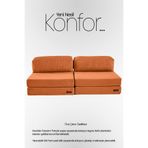Sofya İkili Koltuk Düz Kol| Oyun Koltuğu | Sünger Koltuk | Sinema Koltuğu. 90x190 CM (Kiremit)