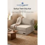Sofya Tekli Koltuk Düz Kol | Oyun Koltuğu | Sünger Koltuk | Sinema Koltuğu. 90x90 CM (Krem)