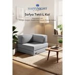 Sofya Tekli Koltuk L Kol | Oyun Koltuğu | Sünger Koltuk | Sinema Koltuğu. 90x90 CM (Gri)