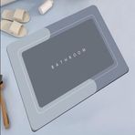 Sogex Banyo Paspası Deri Taban Kaydırmaz Banyo Paspası (60 * 40) (Gri) (Gri)