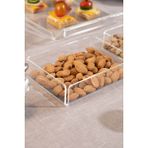 Sogo Şeffaf Akrilik Dikdörtgen Çerezlik Kase 13X9 cm 3 mm