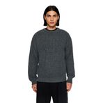 Soğuk Kış Günleri İçin Erkek Oversize Kalıp Bisiklet Yaka Rahat Triko Kazak Basic Stil Kaliteli -Antrasit-XL