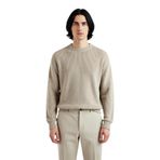 Soğuk Kış Günleri İçin Erkek Oversize Kalıp Bisiklet Yaka Rahat Triko Kazak Basic Stil Kaliteli -Taş-L