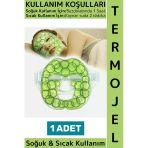 Soğuk Sıcak Kompres Termojel Sakinleştirici Ağrı Şişkinlik Azaltıcı Salatalık Desenli Yüz Maskesi