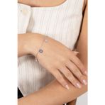 Söğütlü Silver 925 ayar gümüş bileklik rodyumlu zirkon taşlı nazar boncuklu şans bilekliği [barcode]