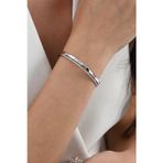 Söğütlü Silver 925 ayar gümüş rodyumlu zirkon taşlı özel kilittasarım bilezik [barcode]