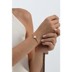 Söğütlü Silver 925 ayar gümüş rose sedef taşlı yonca modeli asansörlü bileklik [barcode]
