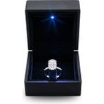 Söğütlü Silver 925 Ayar Gümüş Yüzük Işıklı Kutuda Pırlanta Işıltılı Oval Kesim Zirkon Taşlı Kadın Tektaş Yüzük - 18