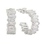 Söğütlü Silver baget taşlı tamtur küpe