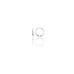 Söğütlü Silver Gümüş 12 mm Mini Beyaz Taşlı Halka Küpe