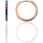 Söğütlü Silver Gümüş 17 mm Gökkuşağı Modeli Tamtur Halka Küpe