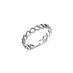 Söğütlü Silver Gümüş alttan ayarlanabilir birleşik kalpler yüzük [barcode]