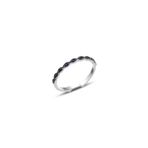 Söğütlü Silver Gümüş ayarlamalı safir taşlı ince yüzük