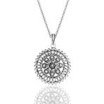 Söğütlü Silver Gümüş oksitli telkari işlemeli kolye [barcode]