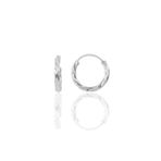 Söğütlü Silver Gümüş Rodyumlu 16 mm Burgu Halka Küpe