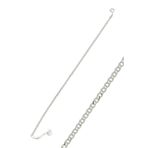 Söğütlü Silver Gümüş rodyumlu iç içe geçmeli zincir halhal [barcode]