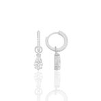 Söğütlü Silver Gümüş rodyumlu kristal kesim zirkon taşlı halka küpe [barcode]