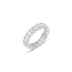 Söğütlü Silver Gümüş rodyumlu oval baget kesim zirkon taşlı tamtur yüzük [barcode] 10