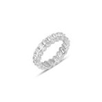 Söğütlü Silver Gümüş rodyumlu oval baget kesim zirkon taşlı tamtur yüzük [barcode] 13