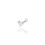 Söğütlü Silver Gümüş rodyumlu zirkon iki taşlı Tragus helix Piercing küpe [barcode]