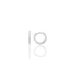 Söğütlü Silver Gümüş Rodyumlu Zirkon Taşlı 10 Mm Halka Küpe Tragus Piercing Heli