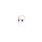 Söğütlü Silver Gümüş Rose 12 mm Mini Çivit Mavisi Halka Küpe