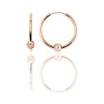 Söğütlü Silver Gümüş Rose 12 mm Mini Sade Toplu Halka Küpe