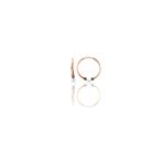 Söğütlü Silver Gümüş Rose 14 mm Beyaz Taşlı Halka Küpe