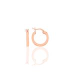 Söğütlü Silver Gümüş Rose 14 mm Şarnel Halka Küpe
