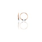 Söğütlü Silver Gümüş Rose 17 mm Beyaz Taşlı Halka Küpe