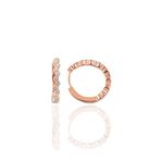 Söğütlü Silver Gümüş Rose 17 mm Sıra Taşlı Halka Küpe