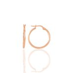 Söğütlü Silver Gümüş Rose 23 mm Şarnel Halka Küpe