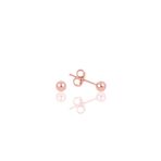 Söğütlü Silver Gümüş Rose 3 mm Gümüş Top Küpe
