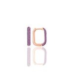 Söğütlü Silver Gümüş rose ametis taşlı trend küpe [barcode]