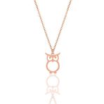 Söğütlü Silver Gümüş rose baykuş kolye [barcode]