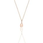 Söğütlü Silver Gümüş rose deniz kabuğu modeli minimal kolye [barcode]