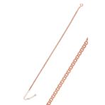 Söğütlü Silver Gümüş rose iç içe geçmeli zincir halhal [barcode]