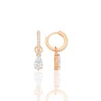 Söğütlü Silver Gümüş rose kristal kesim zirkon taşlı halka küpe [barcode]