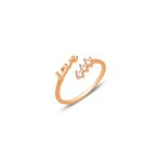 Söğütlü Silver Gümüş rose love yazılı zirkon taşlı ayarlamalı yüzük [barcode]
