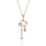 Söğütlü Silver Gümüş rose pembe zirkon taşlı bulut kolye [barcode]