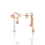 Söğütlü Silver Gümüş rose pembe zirkon taşlı bulut küpe [barcode]
