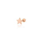 Söğütlü Silver Gümüş rose yıldız modeli Tragus helix Piercing küpe [barcode]
