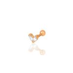 Söğütlü Silver Gümüş rose zirkon iki taşlı Tragus helix Piercing küpe [barcode]